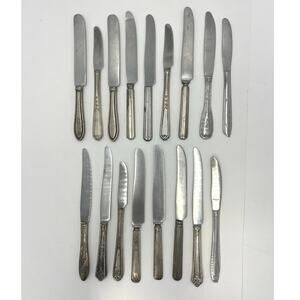 Vintage Stainless Knife Set Variety of Brands- Lot of 17